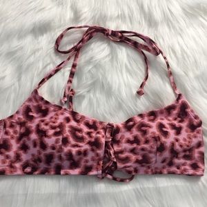 Women’s Swimwear Leopard Print Pink Top Size M